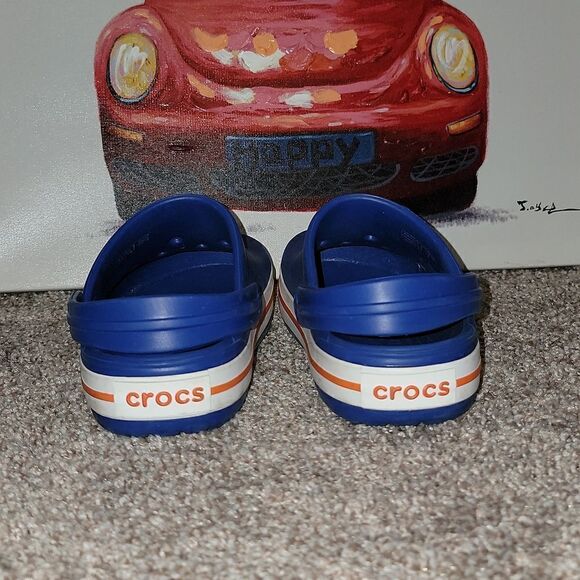 Crocs Crocband Kids Classic Clog Slip On Slides Cerulean Blue Size 2 - Picture 4 of 7
